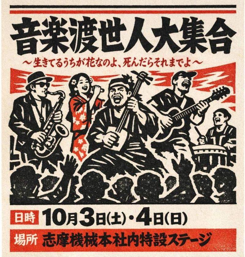 【志摩機械☆音博】音楽渡世人大集合 〜生きてるうちが花なのよ、死んだらそれまでよ〜